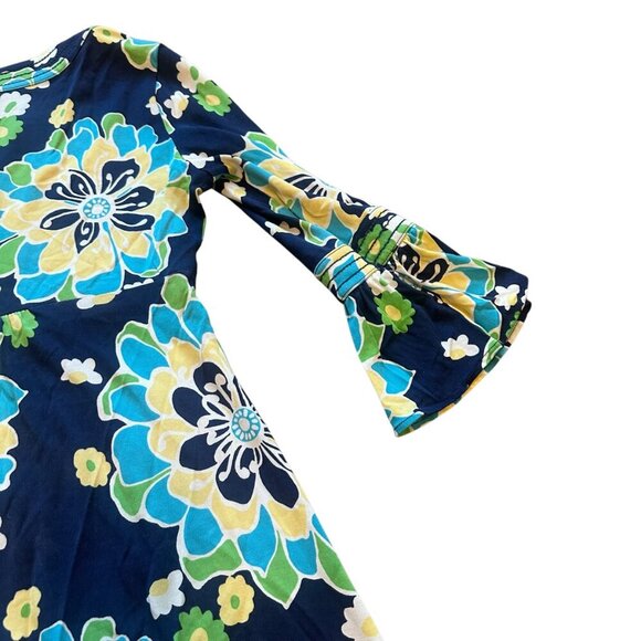 Lilly Pulitzer Twyla Mod Floral Print Dress Bell Sleeves Bold Size Small Women's - Picture 8 of 11